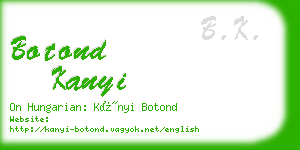 botond kanyi business card